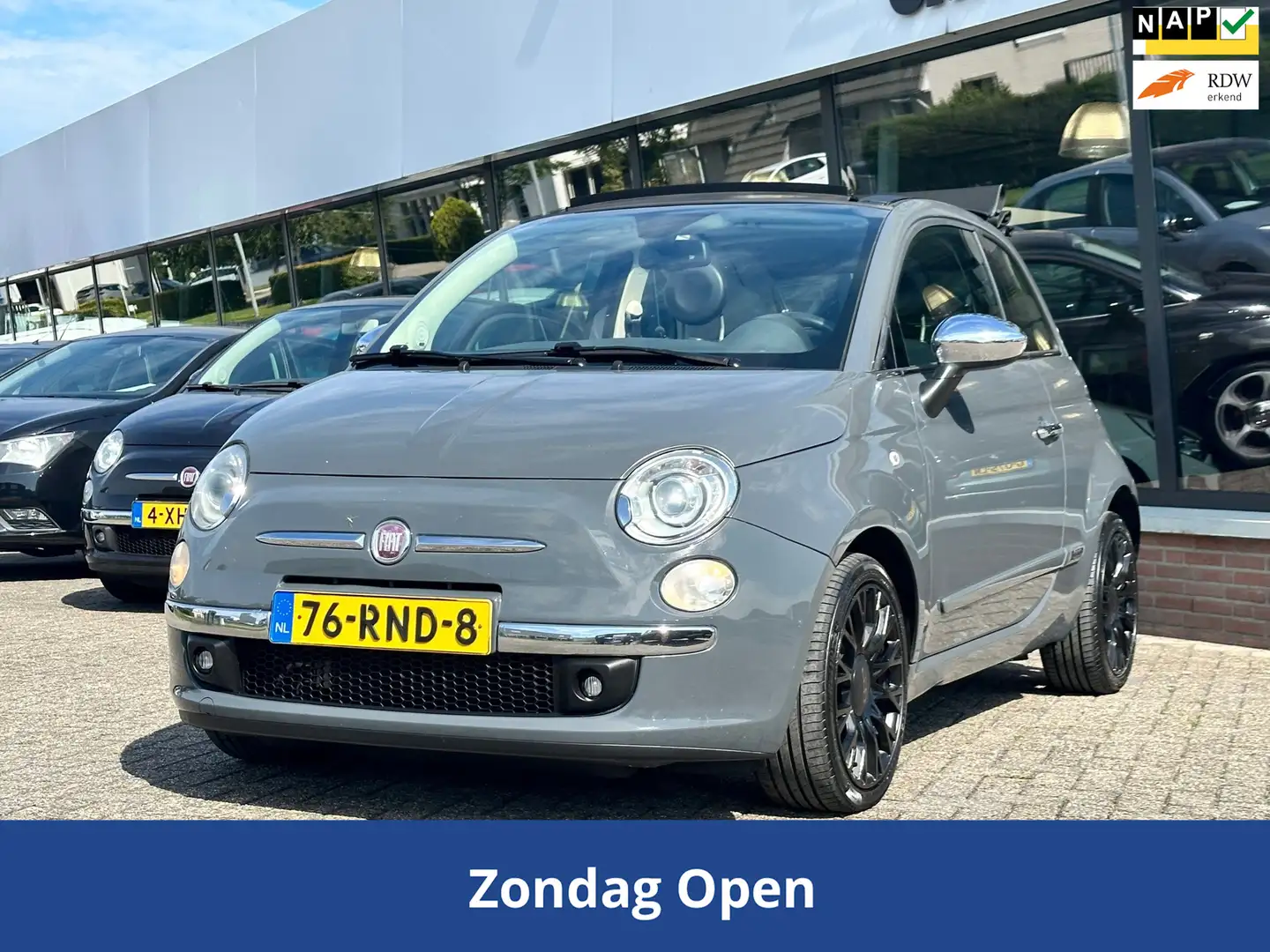 Fiat 500C 0.9 TwinAir Rock Gris - 1