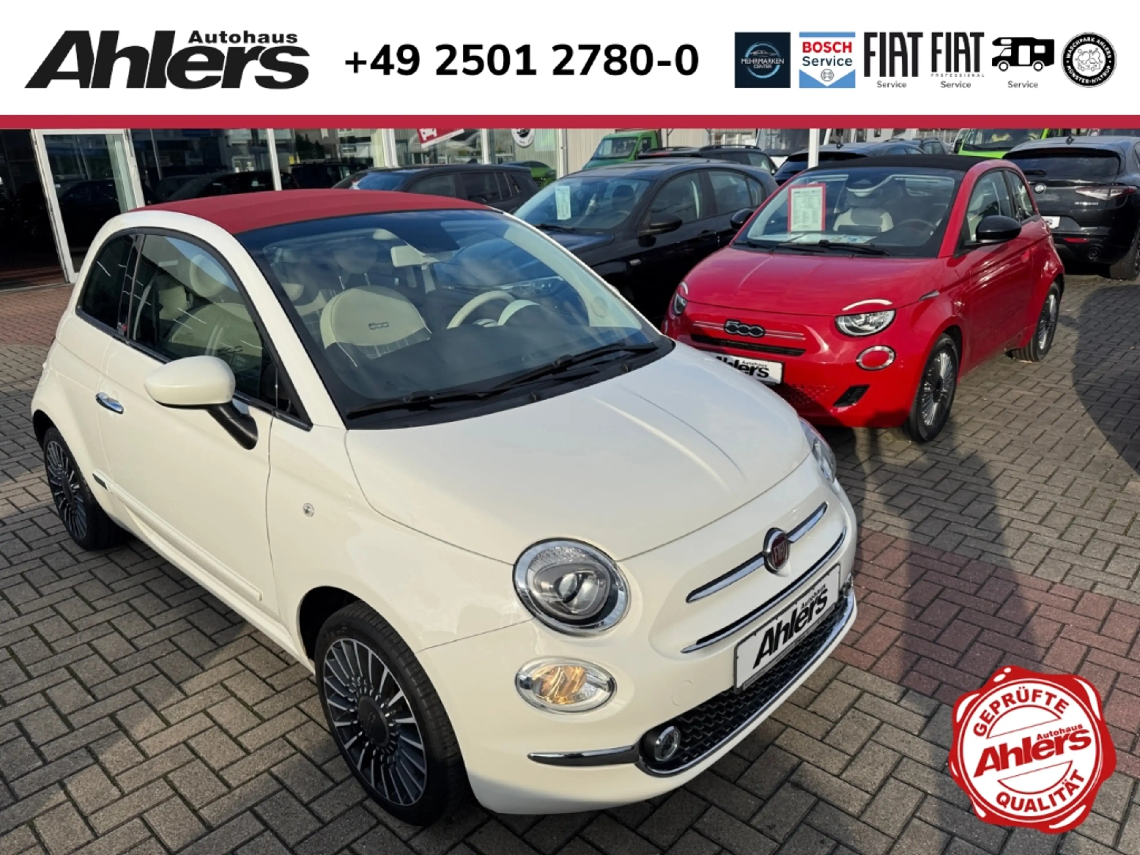 Fiat 500C Lounge+CARPLAY+16ZOLL+EINPARKHILFE+TEMPOMAT+KLIMA+