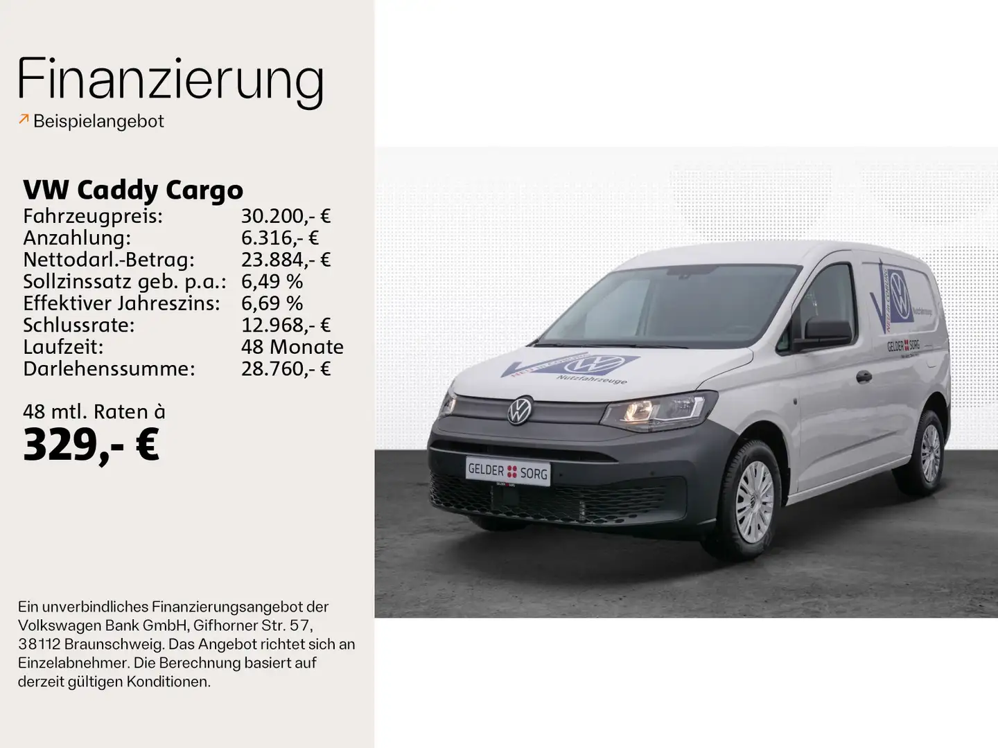 Volkswagen Caddy Cargo TDI *DAB+*SHZ*GJR*EPH*Kunstoffboden* Weiß - 2