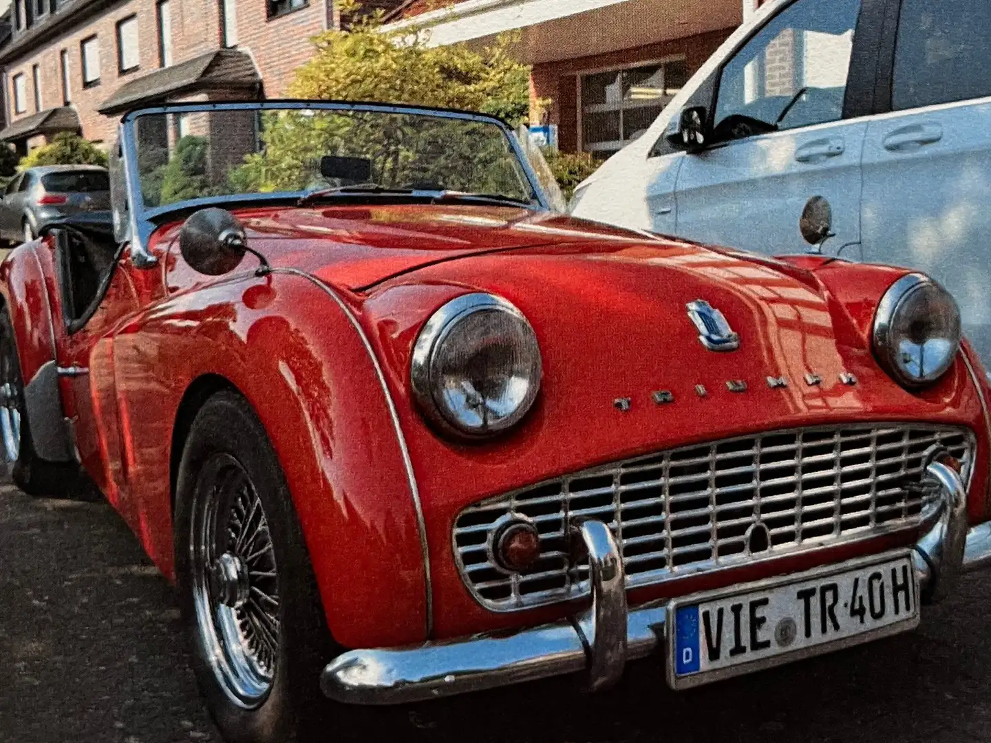 Oldtimer Triumph TR3 A Rood - 2
