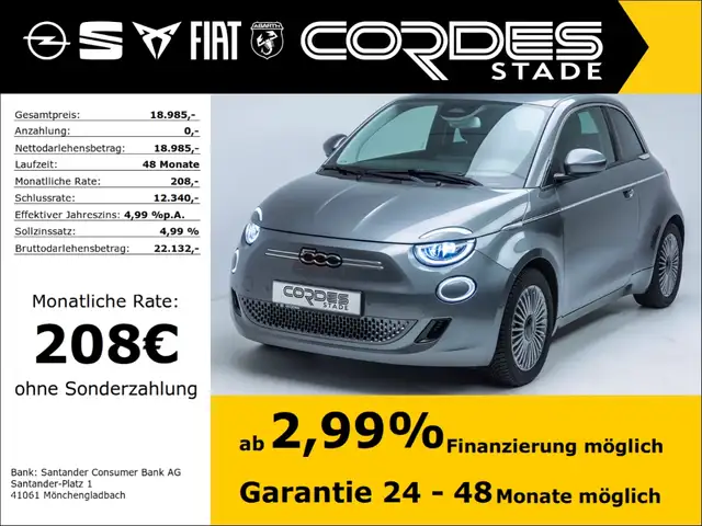 Fiat 500e Elektro Verkehrszeichenerk. PDCv+h  Notbremsass.(1