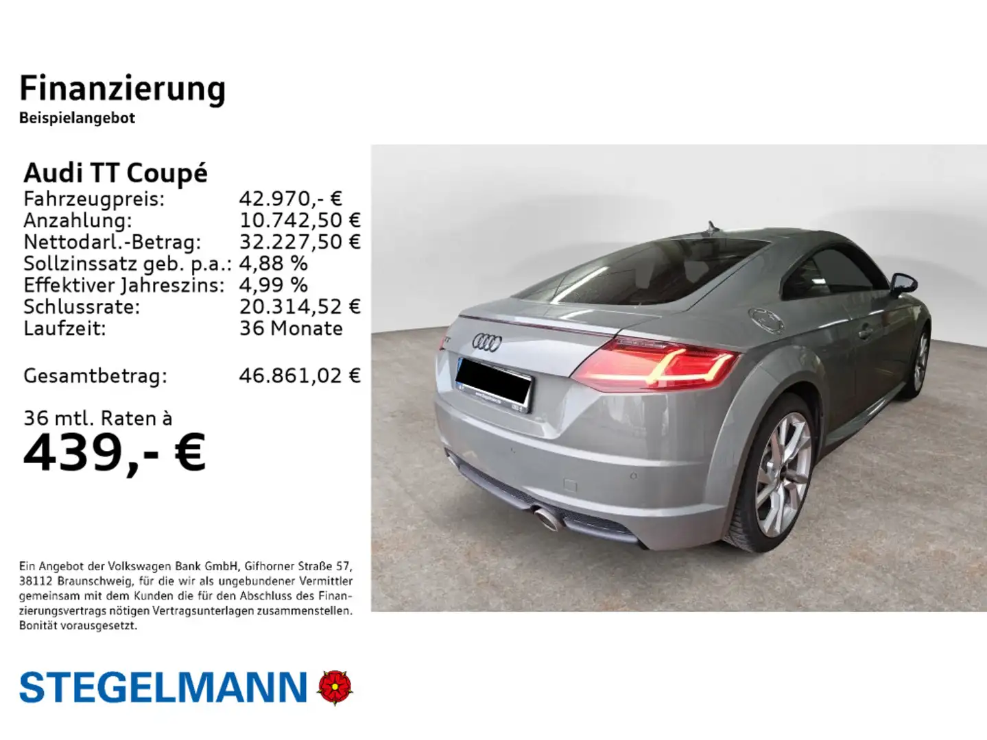 Audi TT TT Coupe 45 TFSI S-tronic *LED*Navi*Kamera* Gris - 2