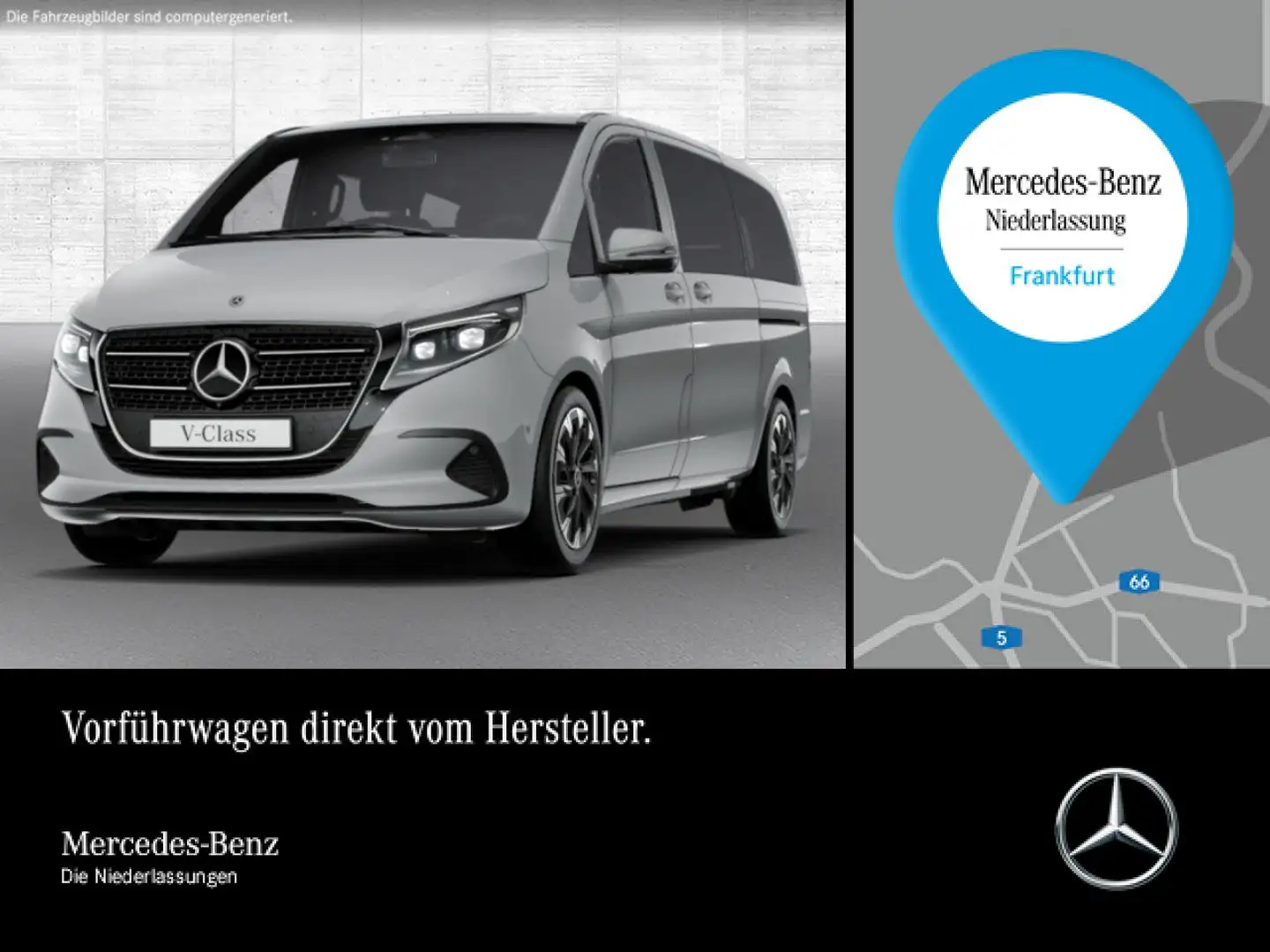 Mercedes-Benz V 300 d 9G+AHK+StandHZ+Klimaautom.+Navi+DIS+SitzHZ Gris - 1