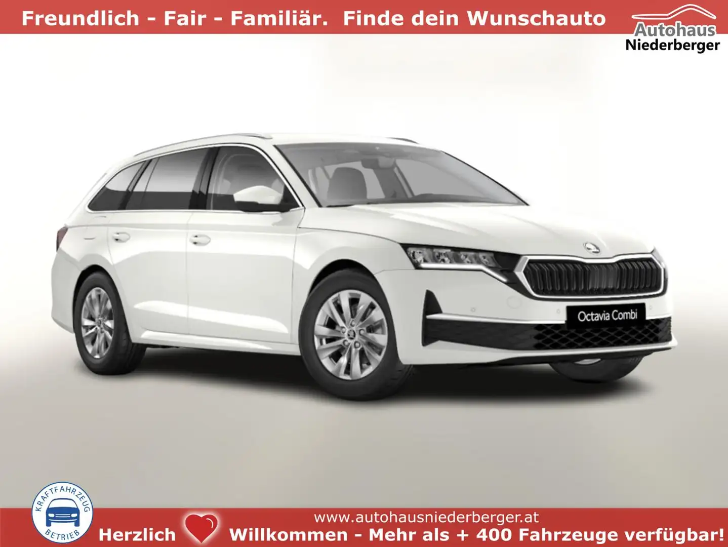 Skoda Octavia Combi Selection DSG Selec Nav13" ACC SpurW Key ... Weiß - 1