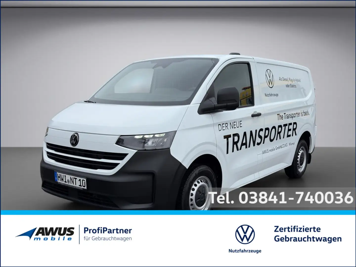 Volkswagen T7 Transporter Kasten Motor: 2,0 l TDI 110 kW Getriebe: 6-Gang-Sc Weiß - 1