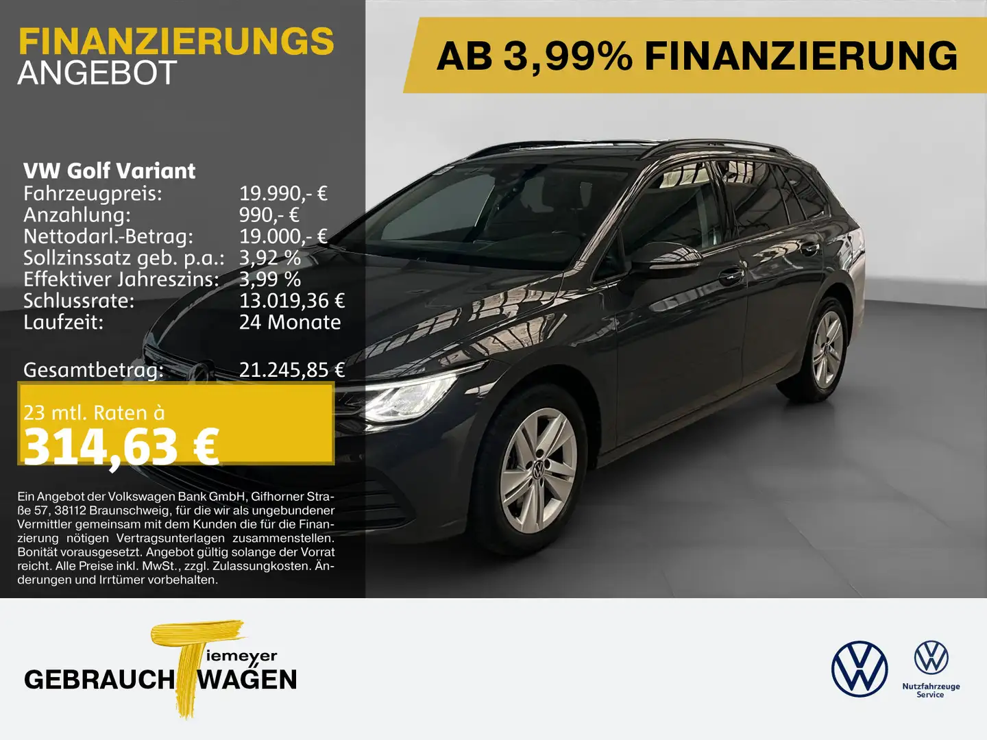 Volkswagen Golf Variant 2.0 TDI DSG LIFE NAVI KAMERA APP-CO Grau - 1