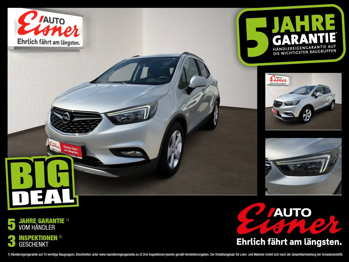 Opel Mokka X 1.4 Turbo Edition 2xKlima Kam. KlimaA LM Silber - 1