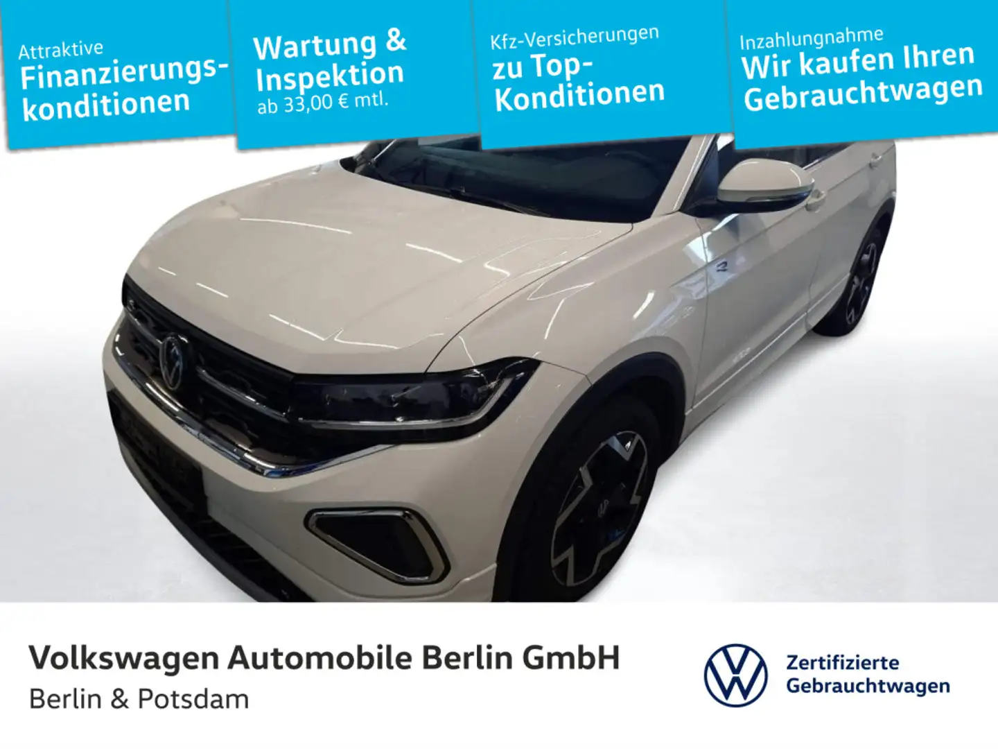 Volkswagen T-Cross 1.5 TSI R-Line DSG LED ACC Navi PDC Weiß - 1