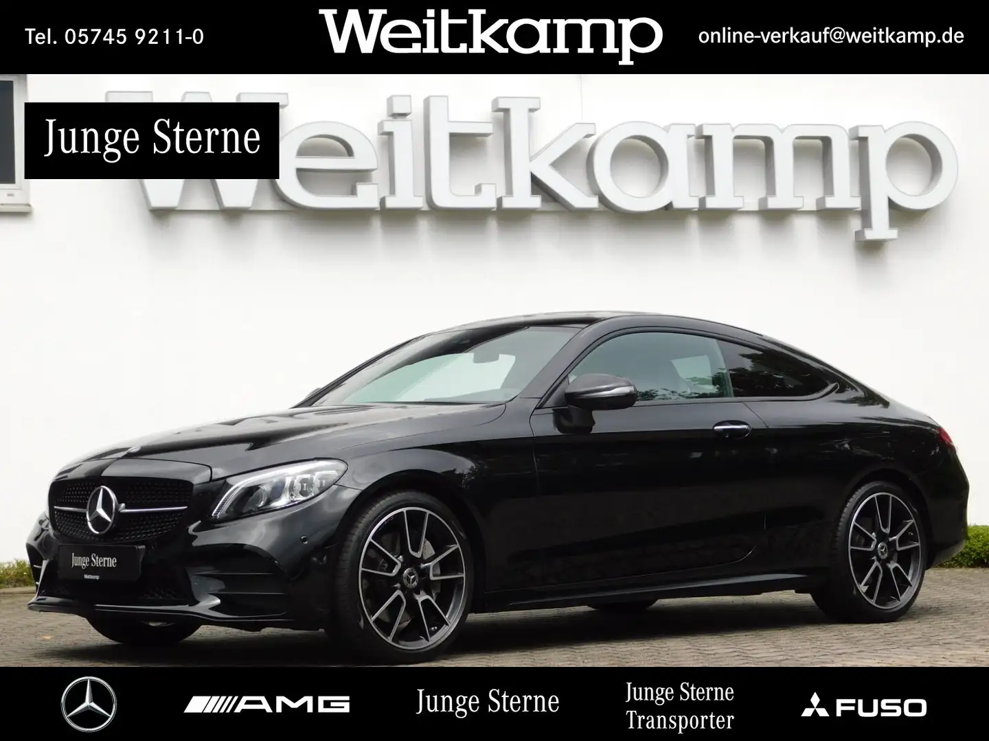 Mercedes-Benz C 400 C 400 4MATIC Coupé AMG+Night+Pano+AHK+Memo.+Burm Nero - 1