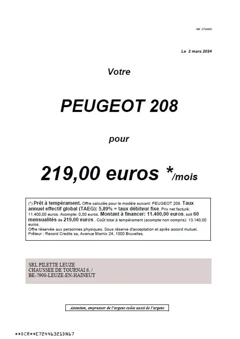 Peugeot 208 1.2i Active GPS White - 2