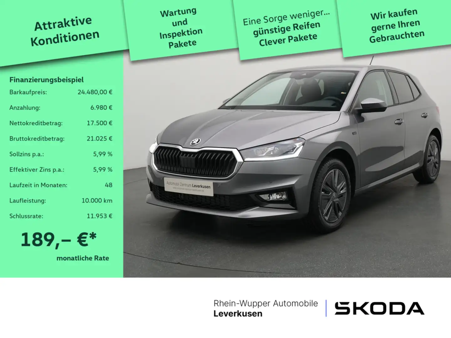 Skoda Fabia Tour LED VIRT CARPLAY KAM KESSY SHZ PDC Grau - 1
