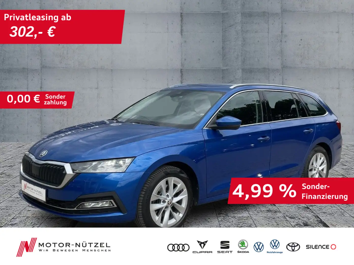 Skoda Octavia Combi 2.0 TDI 4x4 DSG MATRIX+NAV+ACC+AHK Blau - 1