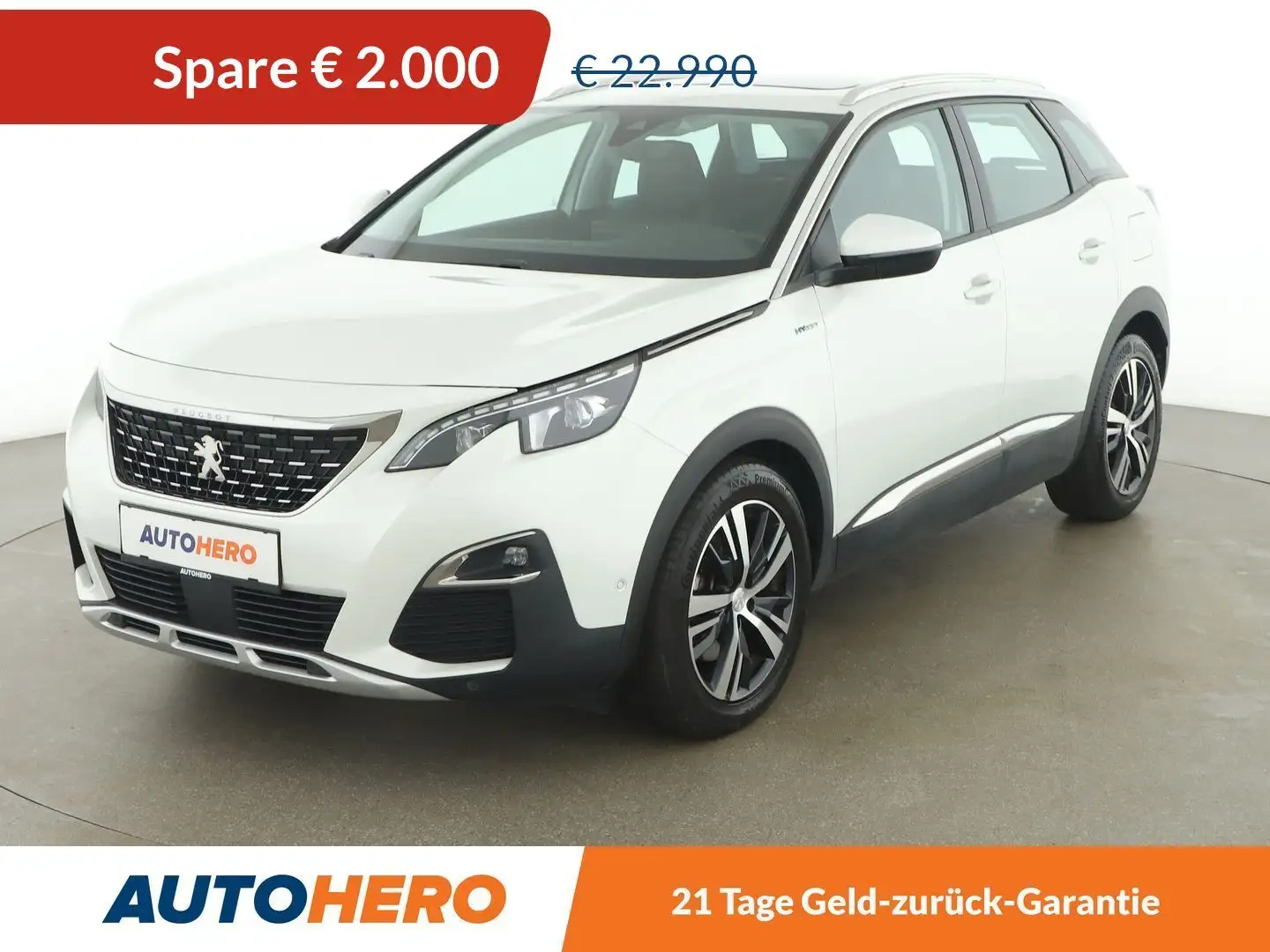 Peugeot 3008 1.6 Hybrid 225 Allure *LED*ACC*SPUR*TOT*PANO* Weiß - 1