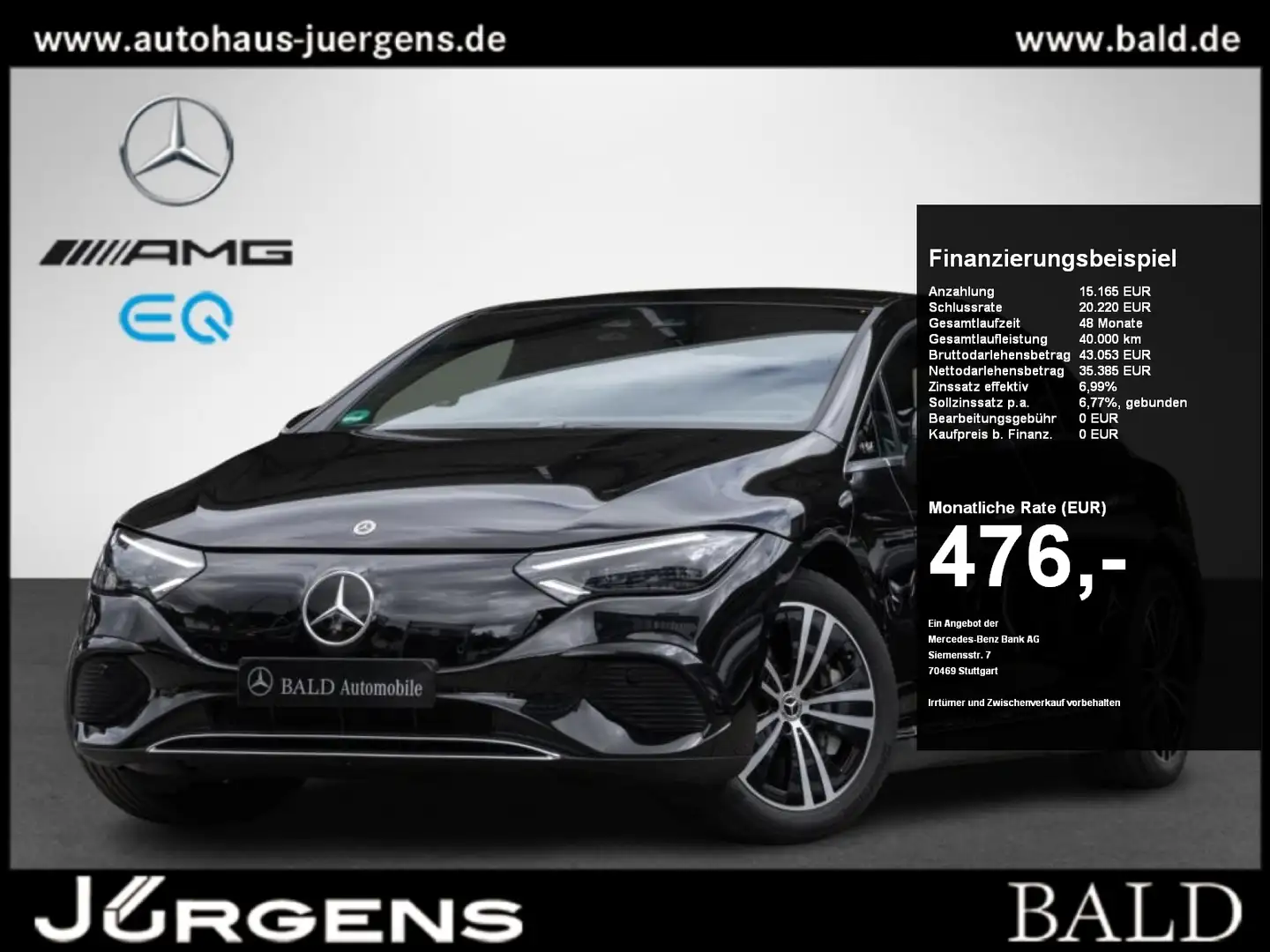 Mercedes-Benz EQE 300 Digital/Pano/Burm3D/360/HUD/Memory/19" Schwarz - 1