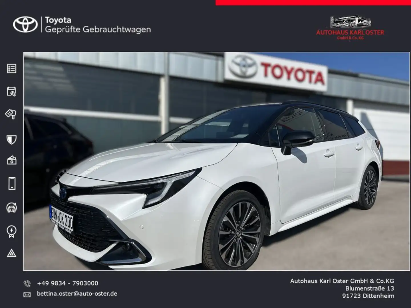 Toyota Corolla 1.8 Hybrid Touring Sports Black&White Weiß - 1