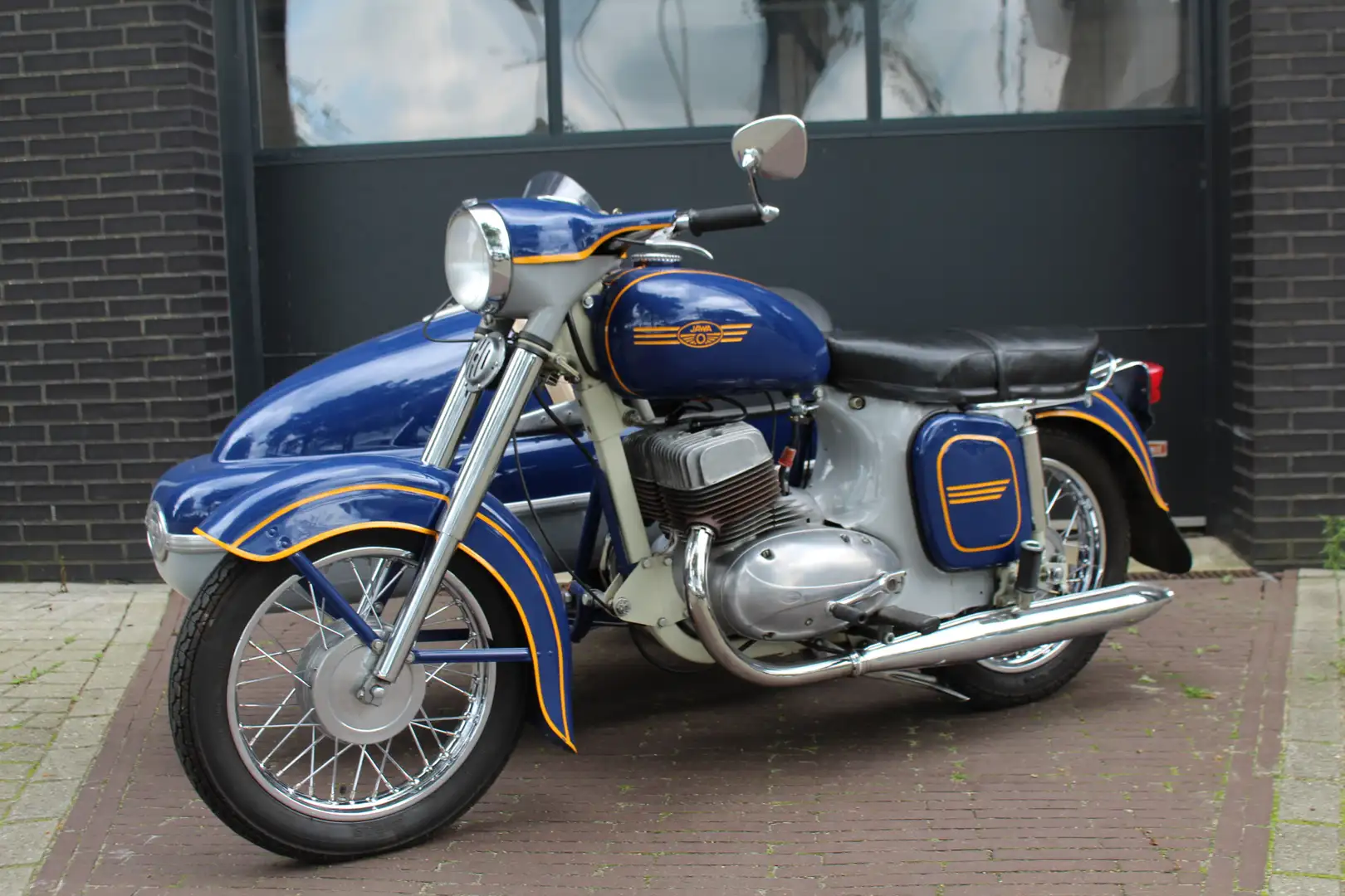 Jawa 350 Senior Velorex Zijspan Gespan GERESTAUREERD 2-Cili Kék - 2