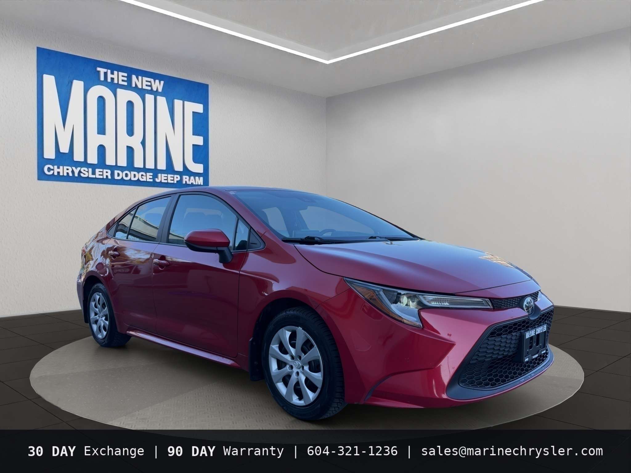 Red 2021 Toyota Corolla Sedan Front-Wheel Drive Automatic