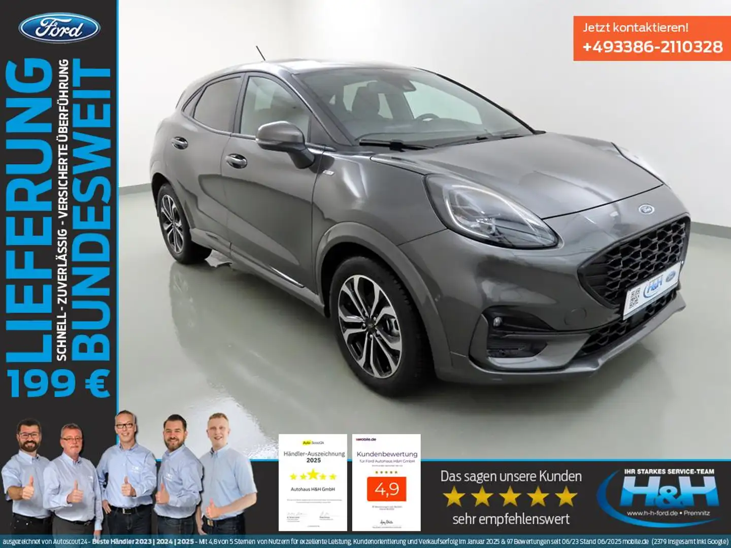 Ford Puma 1.0 Aut M-Hybrid ST-Line iACC+KomfortPaket Grau - 1