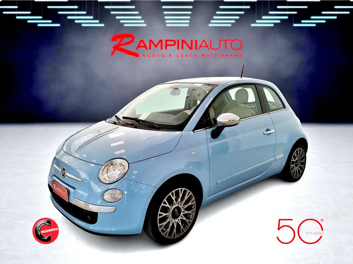 Fiat 500 1.2 B. 69 Cv KM 71.000 Pronta Consegna Blau - 1
