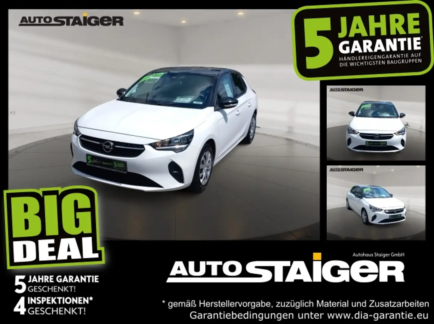 Opel Corsa F 1.2 Edition Klima, Navi, PDC, SHZ Weiß - 1