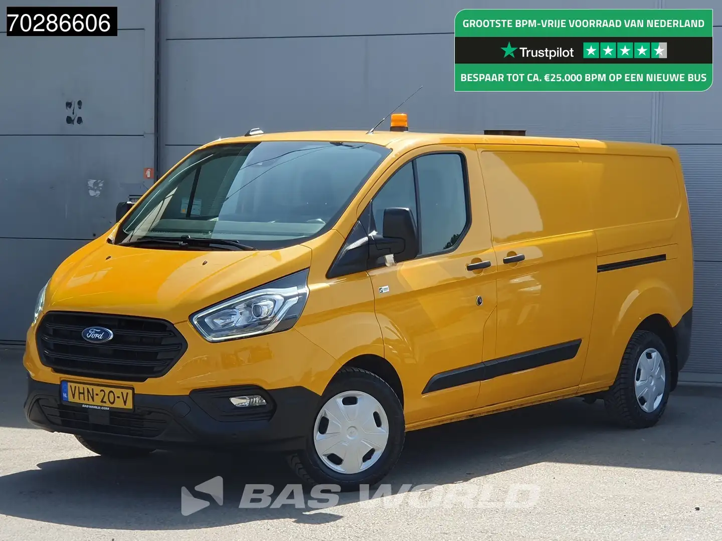 Ford Transit Custom 130PK Automaat L2H1 LED Trekhaak Airco Cruise Came Geel - 1