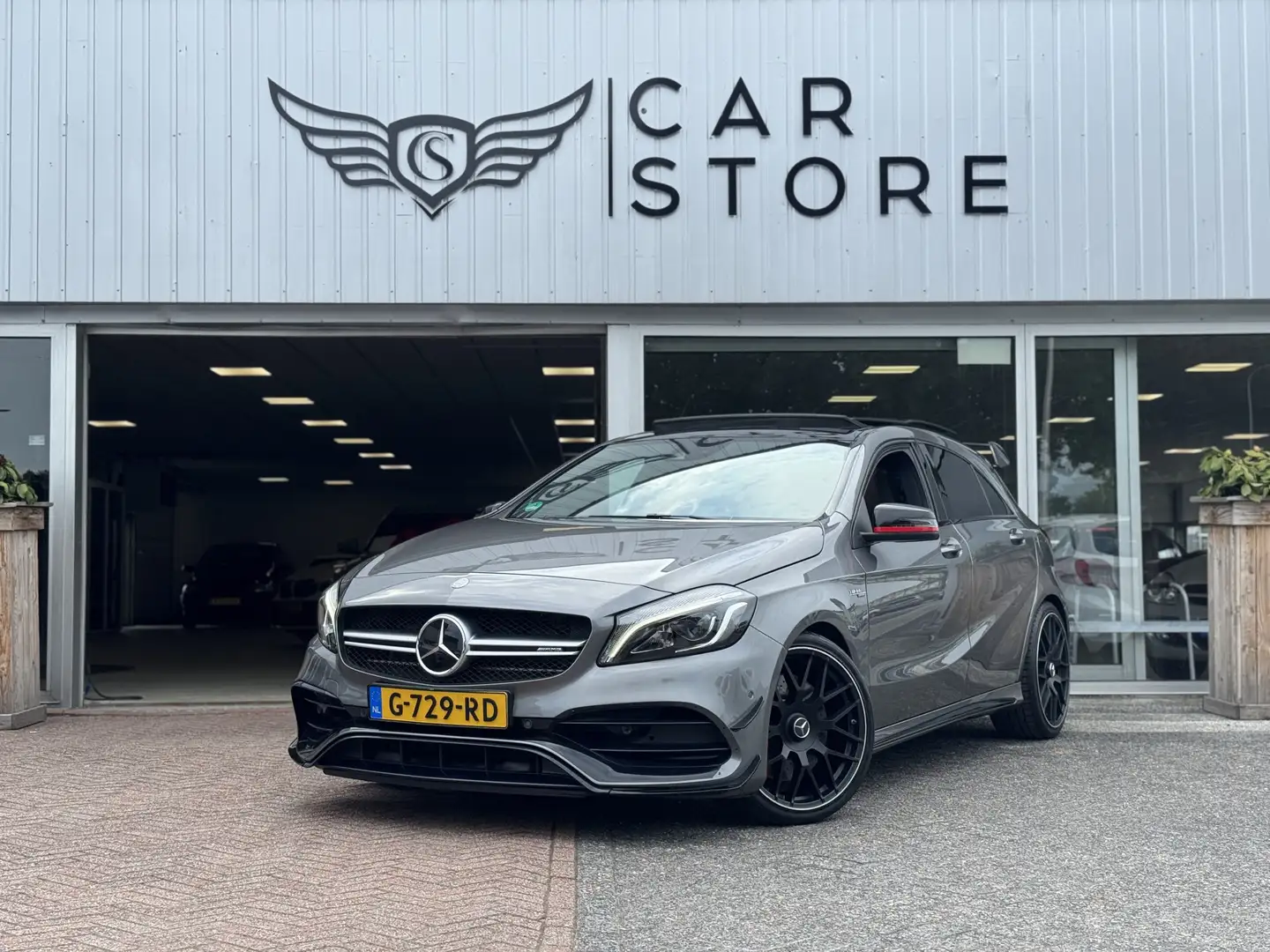 Mercedes-Benz A 45 AMG 4MATIC 380PK|PANO|CAMERA|ACC|HARMANKARDON/MEMORY|L Grijs - 1
