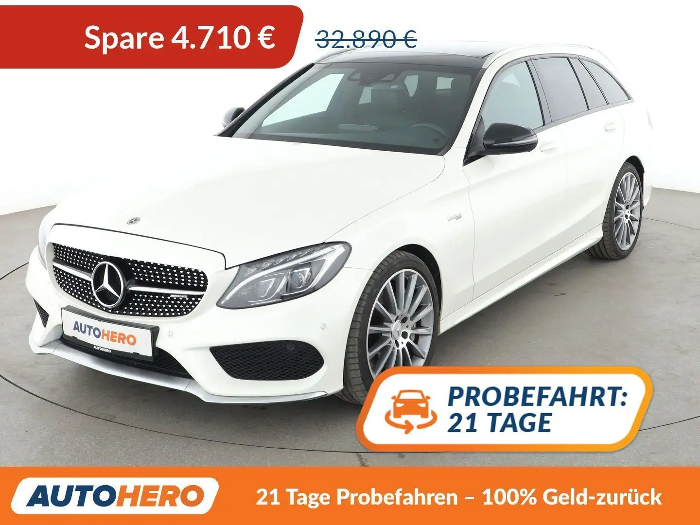 Mercedes-Benz C 43 AMG C 43 AMG T 4Matic Aut.*NAVI*LED*TEMPO*CAM*PDC* Blanc - 1