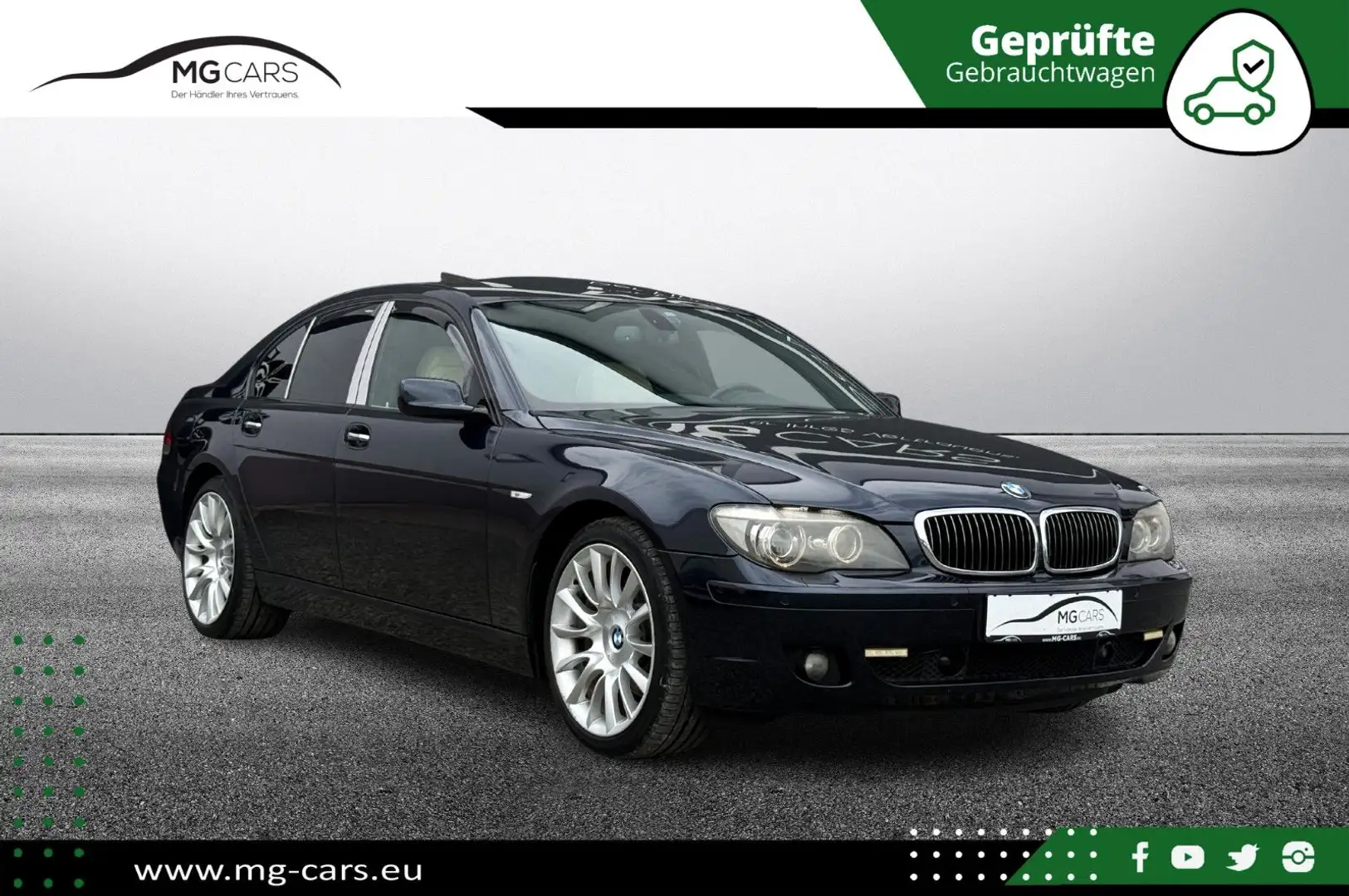 BMW 740 i~V8~Induvidual~Night-Vision~LPG-Gas~Voll~Top Grijs - 1