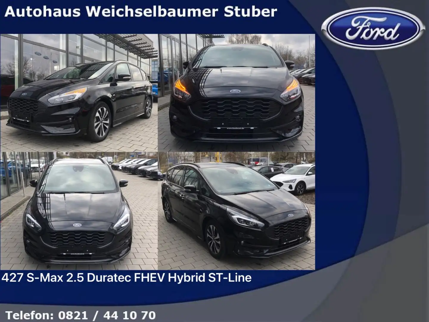 Ford S-Max 427  S-Max 2.5 Duratec FHEV Hybrid ST-Line Schwarz - 1