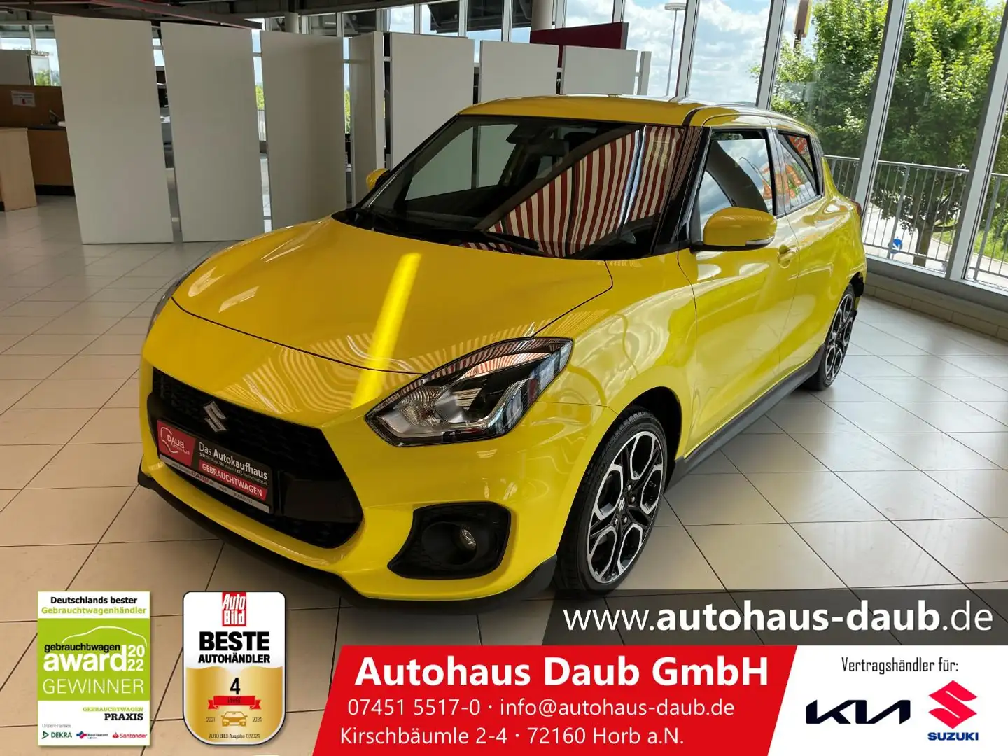 Suzuki Swift Sport 1.4 BOOST+Tempomat+Navi+Rückfahrkamera uvm Gelb - 2