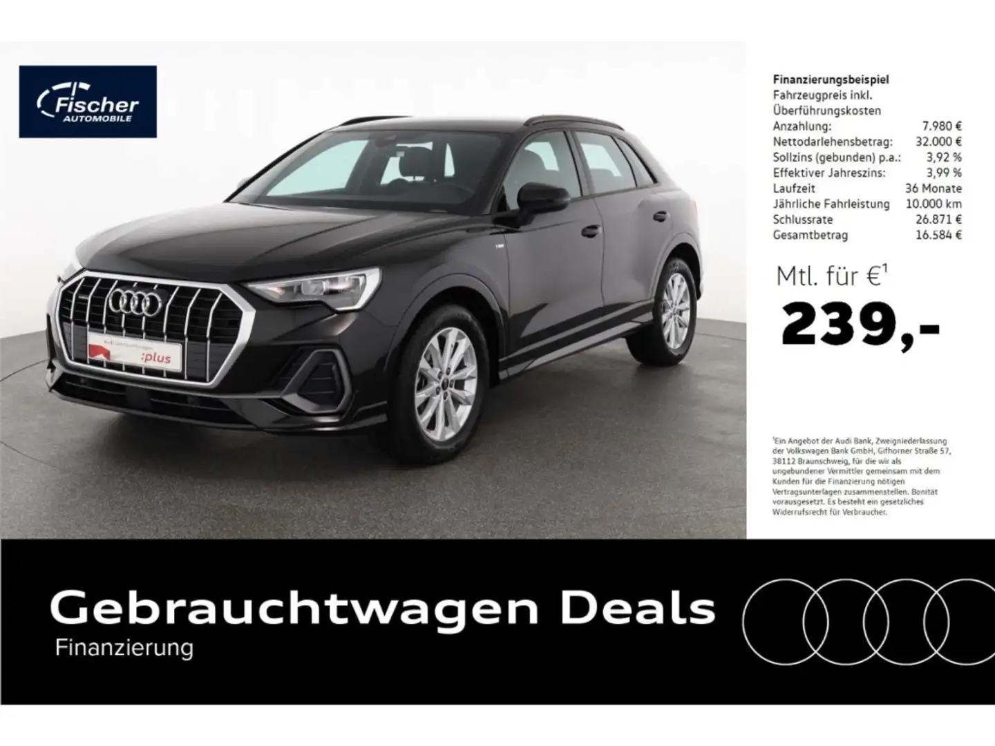 Audi Q3 35 TDI quattro S line S-Tronic NAV/18''/RFK Schwarz - 1