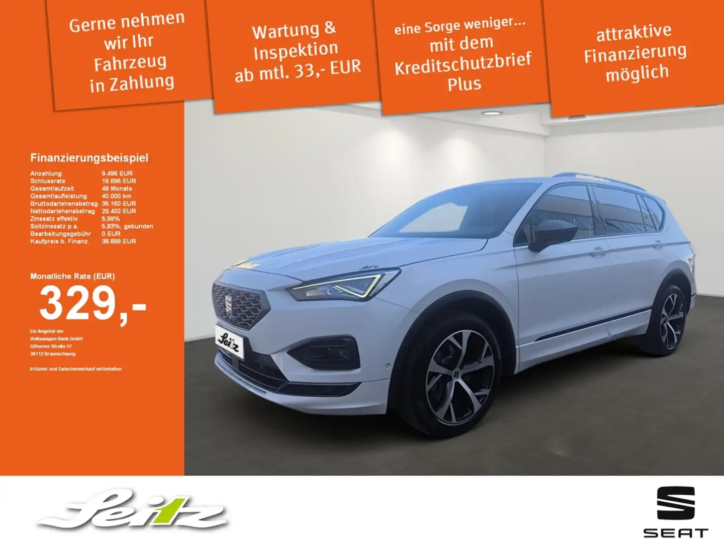 SEAT Tarraco 2.0 TDI 4Drive FR *BEATS*PANO*KAMERA* Blanc - 1
