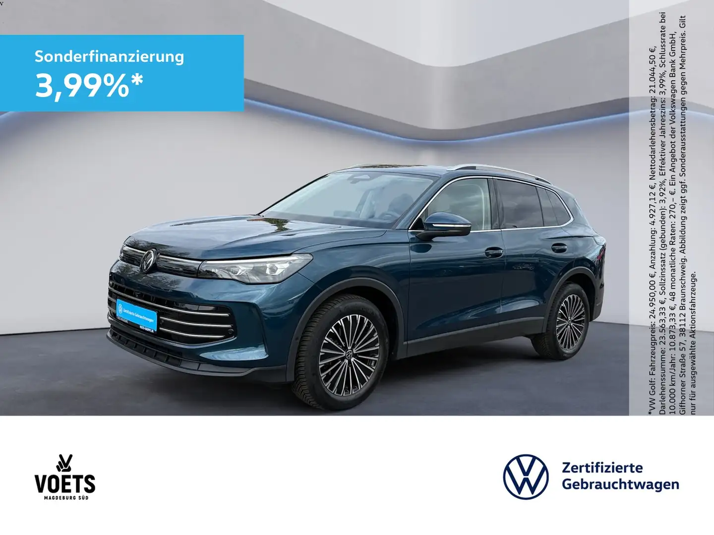Volkswagen Tiguan ELEGANCE 1.5 eTSI DSG IQ-LIGHT+NAVI+AHK Blauw - 1