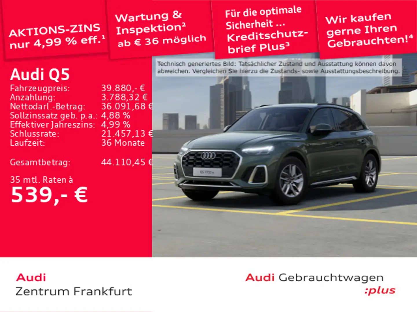 Audi Q5 55 TFSI e quattro S tronic S line MatrixLED A Vert - 1