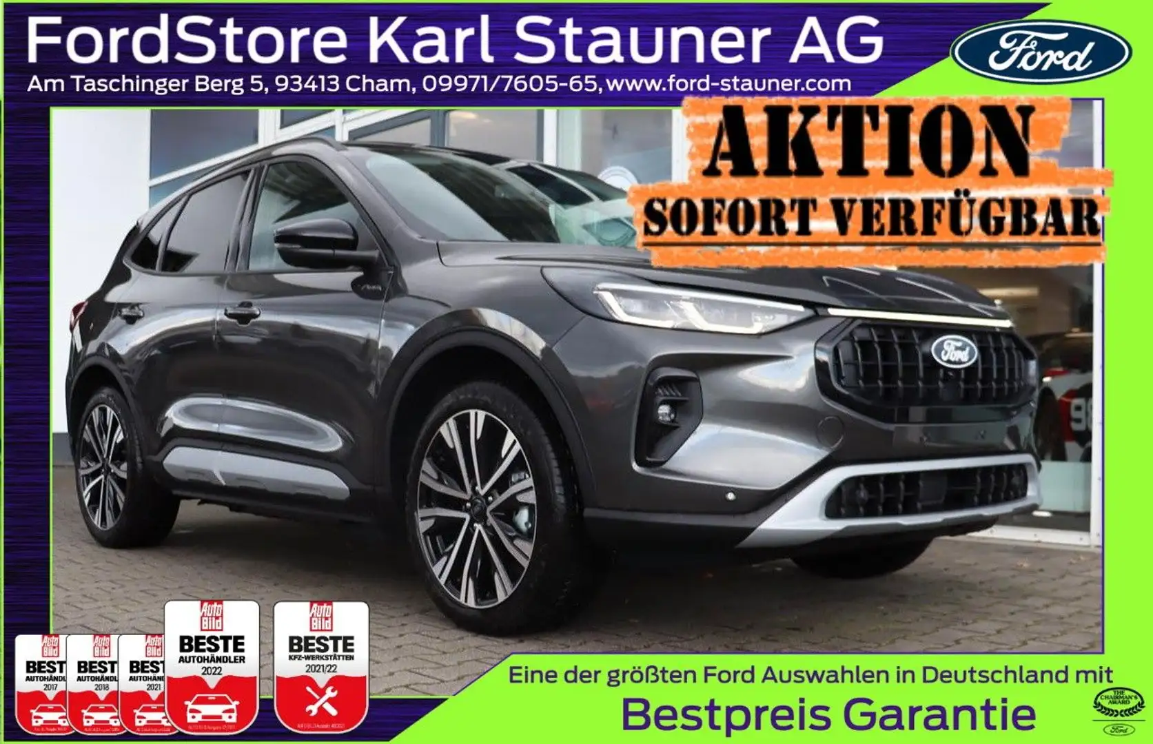 Ford Kuga Active X 2.5 PHEV 360° Kamera 4,99% FIN* Grijs - 1