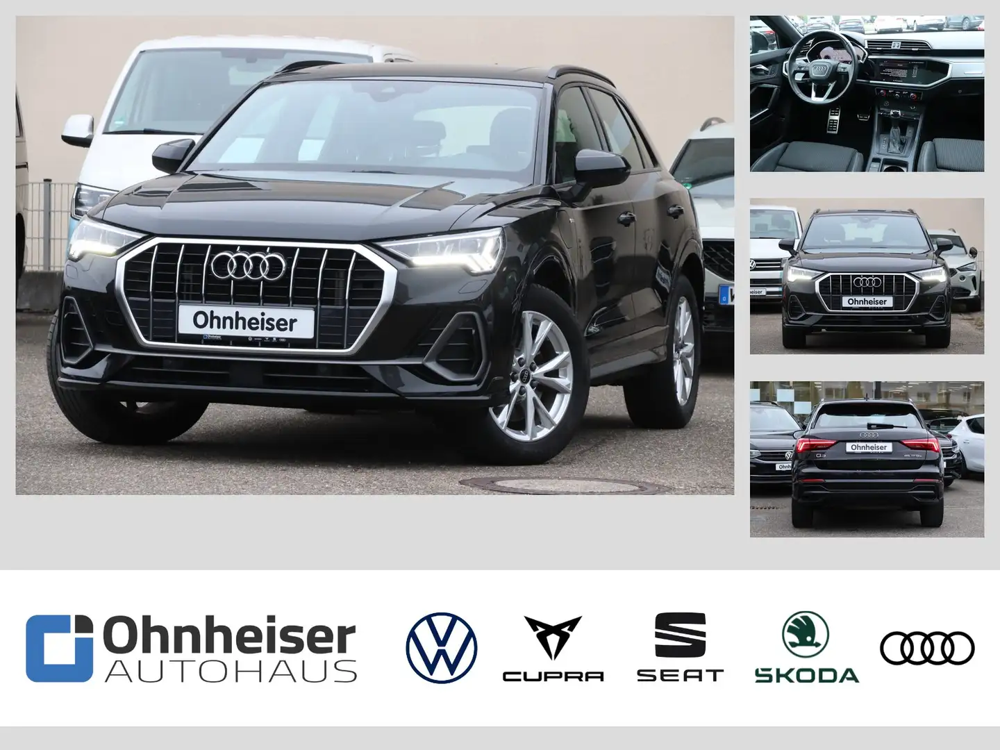 Audi Q3 1.4 TFSIe S-line PANO*MATRIX*SHZ*NAVI Schwarz - 1