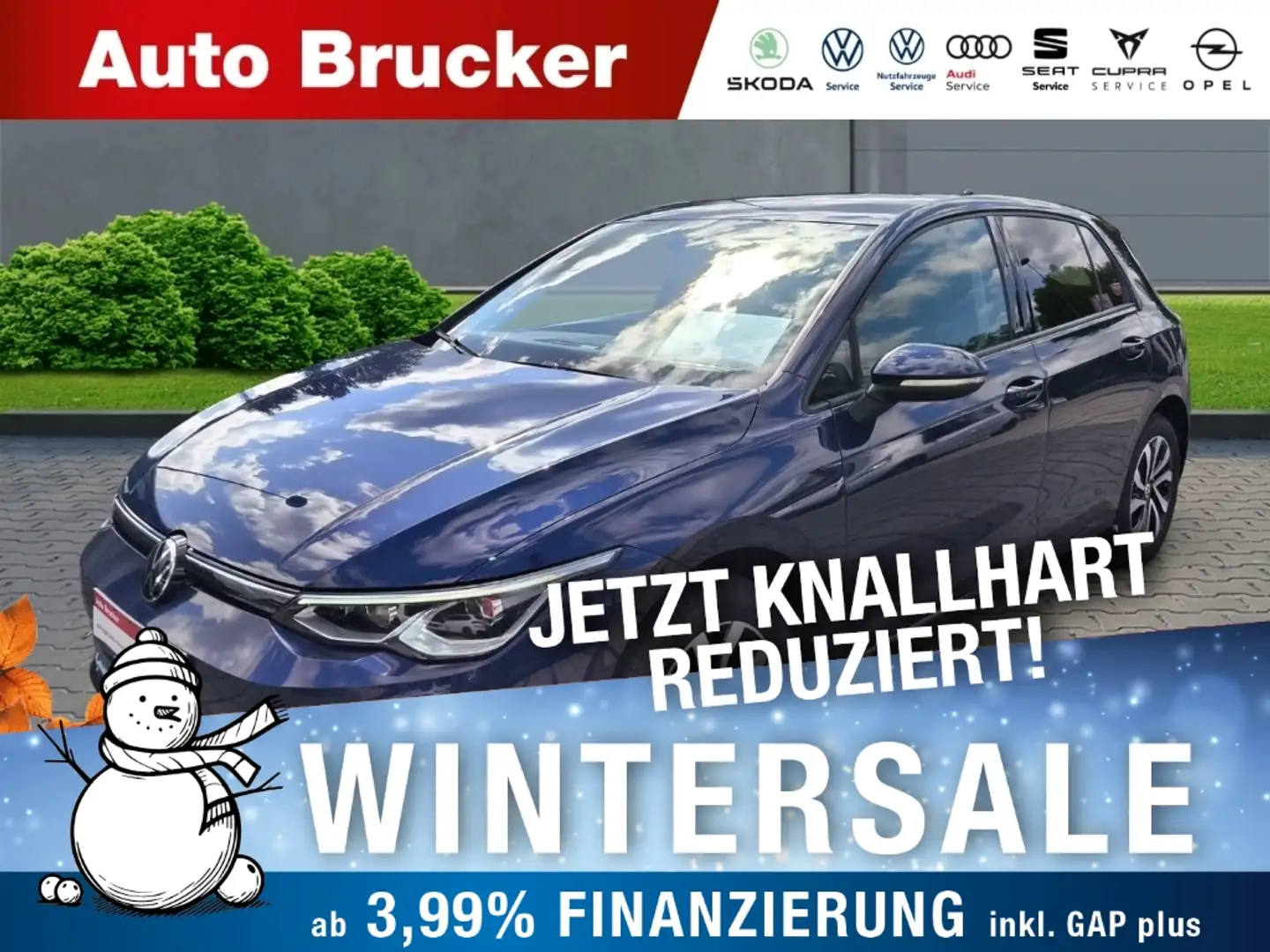 Volkswagen Golf VIII Active 2.0 TDI+Alufelgen+Navi+Standheizung Blau - 1
