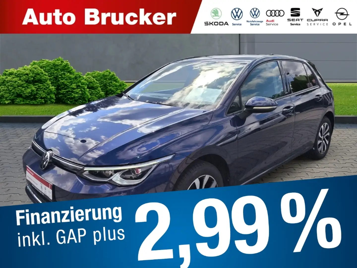 Volkswagen Golf VIII Active 2.0 TDI+Alufelgen+Navi+Standheizung Blau - 1