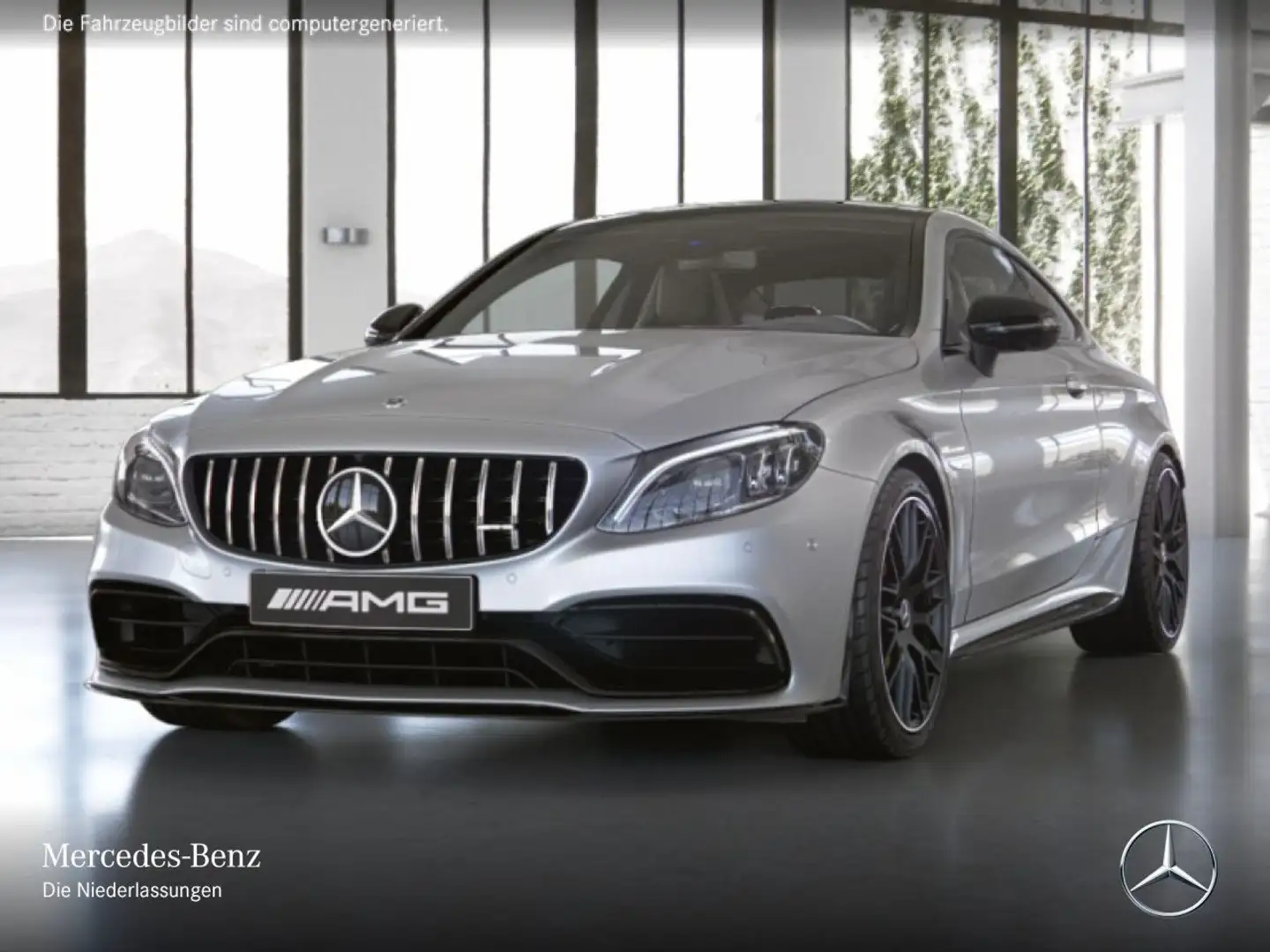 Mercedes-Benz C 63 AMG C 63 S Coupé NIGHT+PANO+360+MULTIBEAM+FAHRASS+HUD Silber - 2