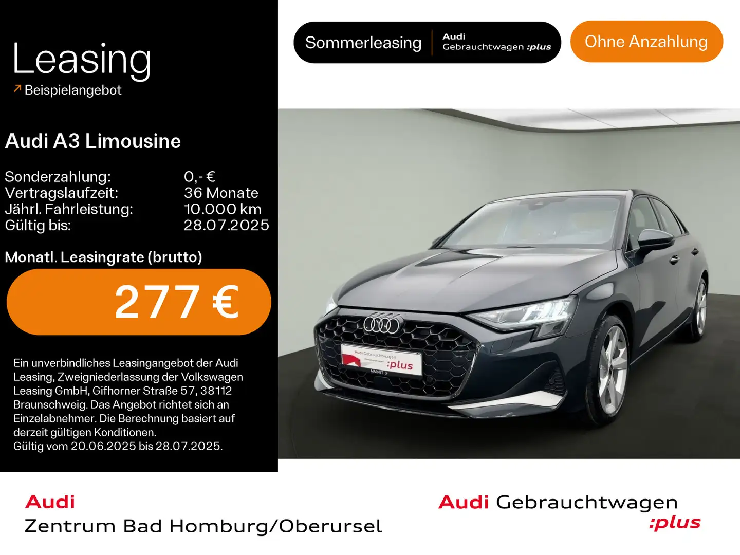 Audi A3 advanced 35 TDI*Navi*PDC*Virtual Co Gris - 1