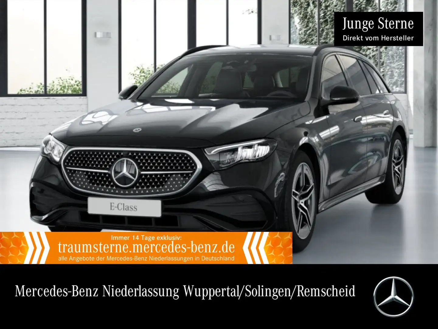 Mercedes-Benz E 220 d T 4M AMG Distr. LED AHK Kamera Totwinkel Zwart - 1