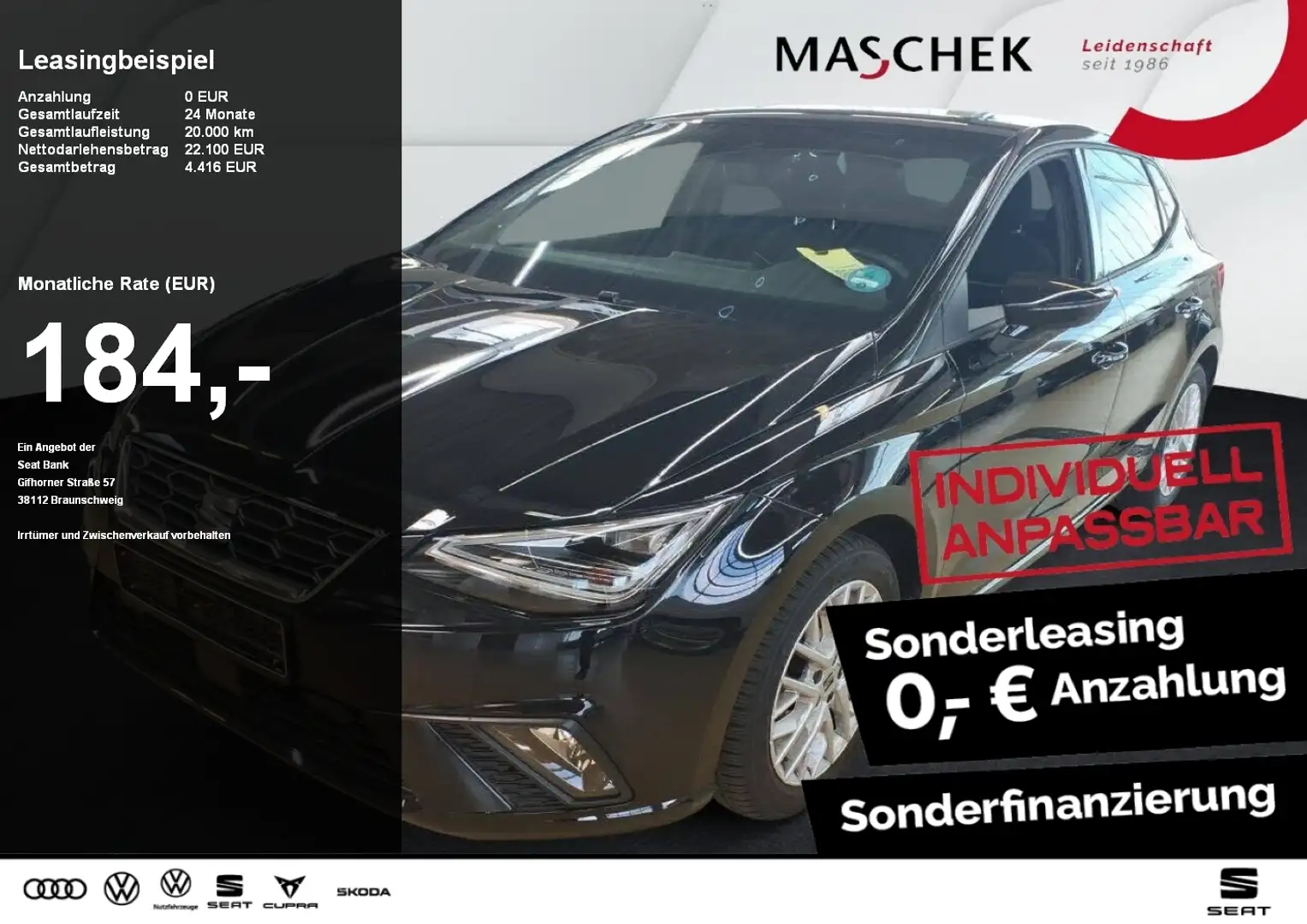 SEAT Ibiza FR 1.0 TSI DSG Navi LED RearView Sitzh. Schwarz - 1