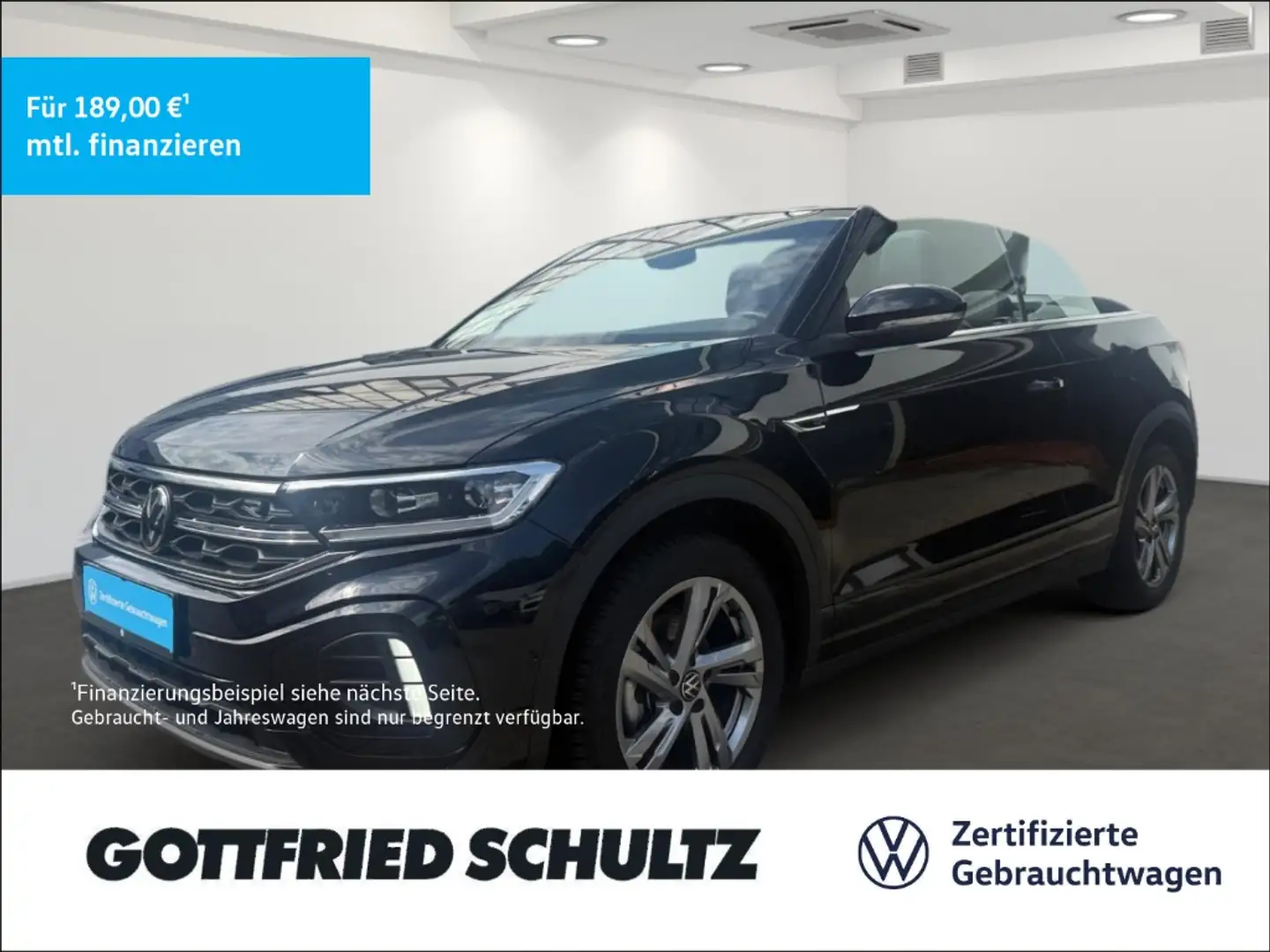 Volkswagen T-Roc Cabriolet 1.5 TSI DSG LED SHZ EPH R-Line ALLSEASON Schwarz - 1
