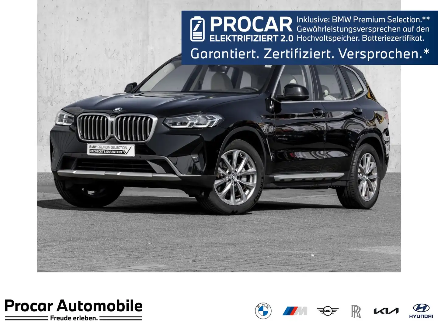 BMW X3 xDrive30e LASER+AHK+HuD+DA+PA+HiFi Schwarz - 1