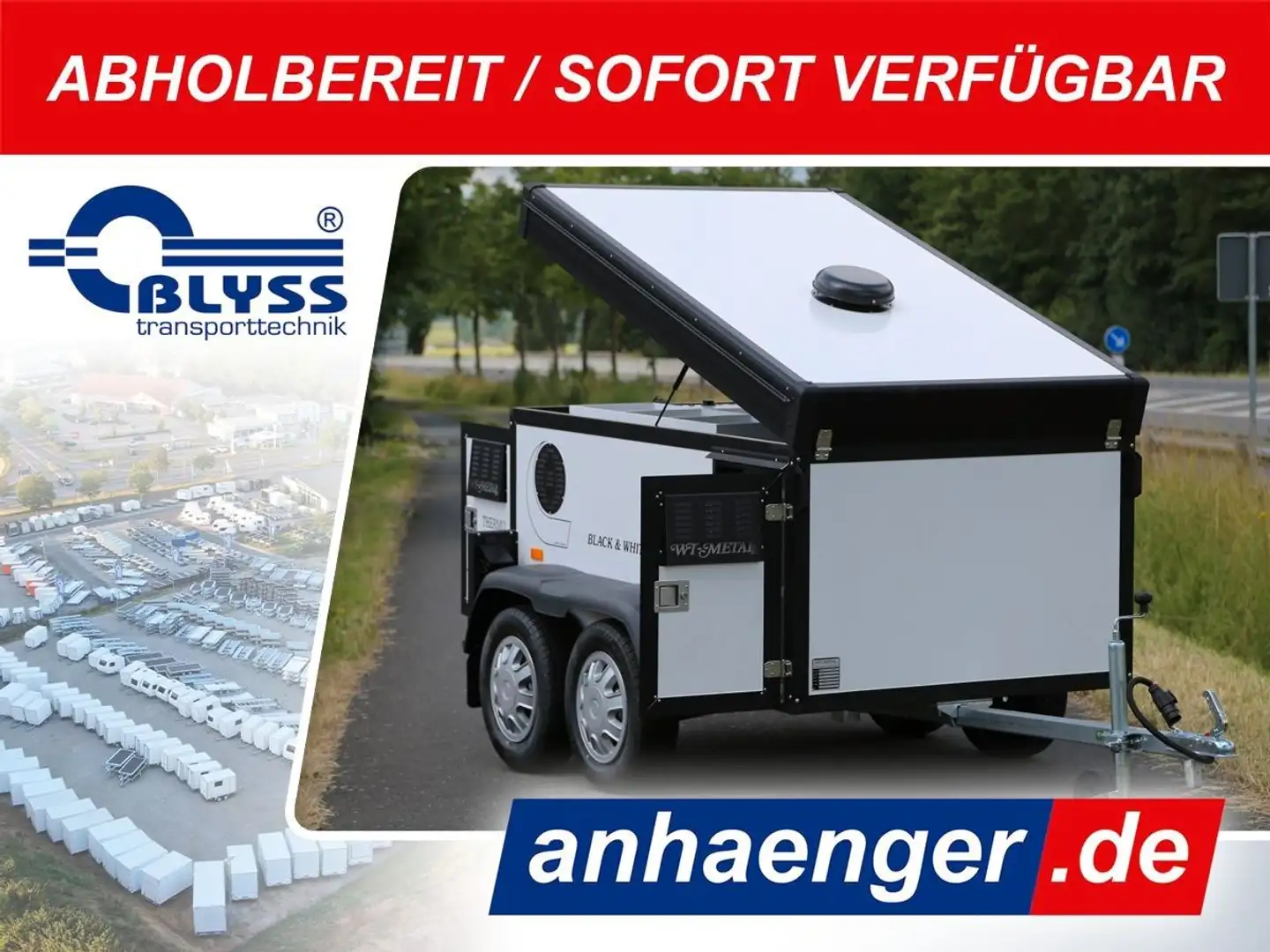 Blyss Hundeanhänger Anhänger 345x173x148cm 600kg zGG - 1