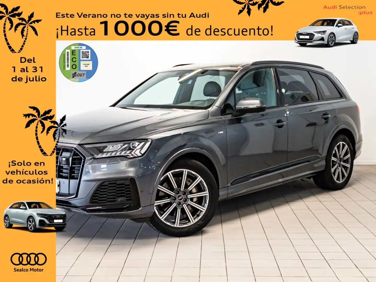 Audi Q7 50 TDI Black line edition quattro Gris - 1