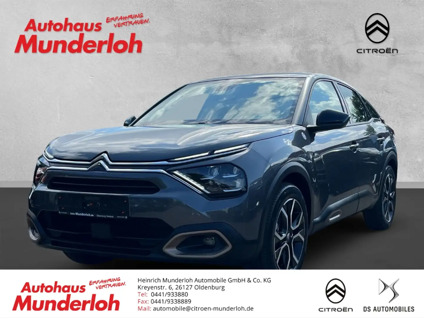 Citroen E-C4 Electric C-Series LED HUD Apple CarPlay Android Auto Spurha Grau - 1