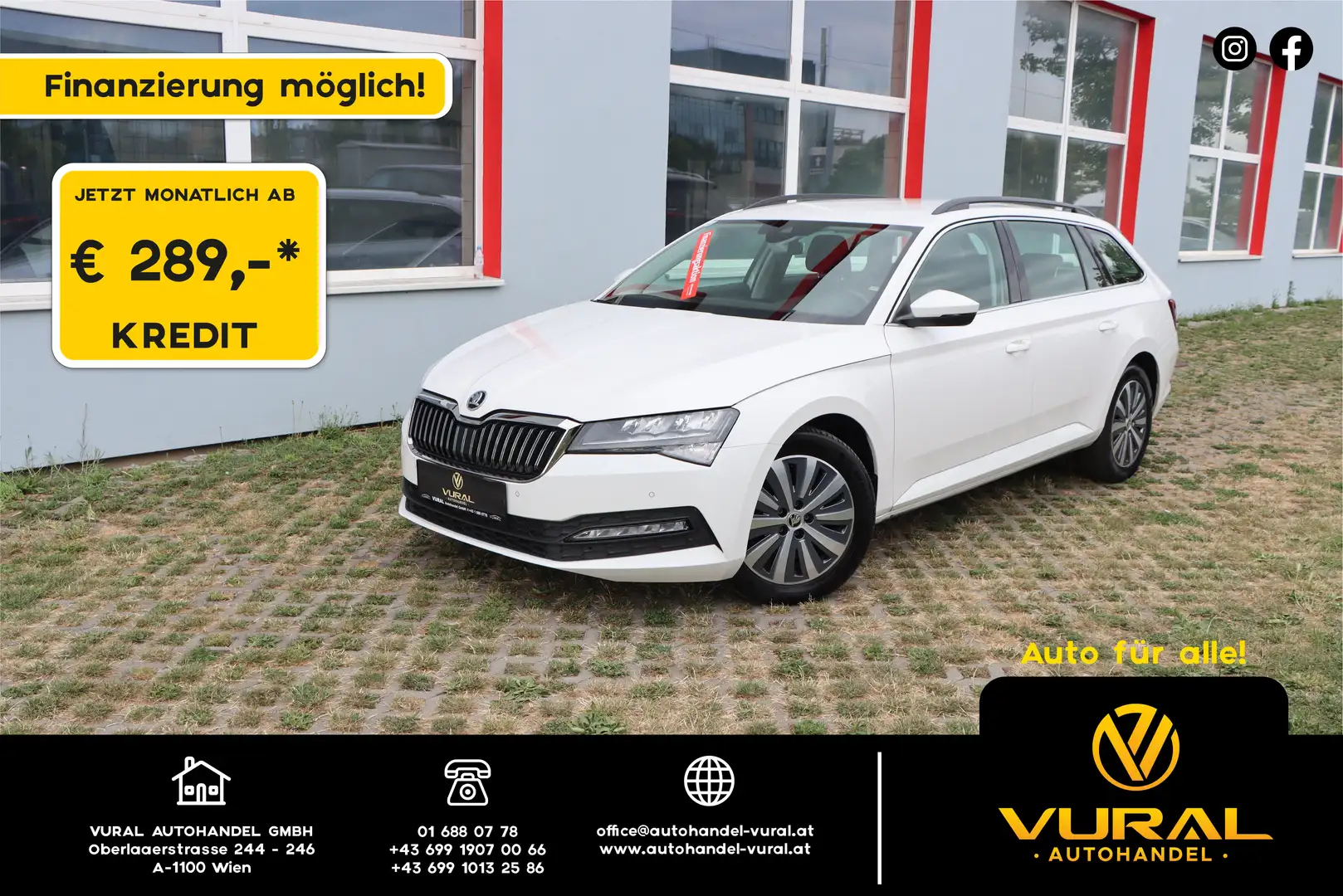 Skoda Superb 2.0TDI DSG Combi | NAVI | 1.BESITZER | LED | Weiß - 1