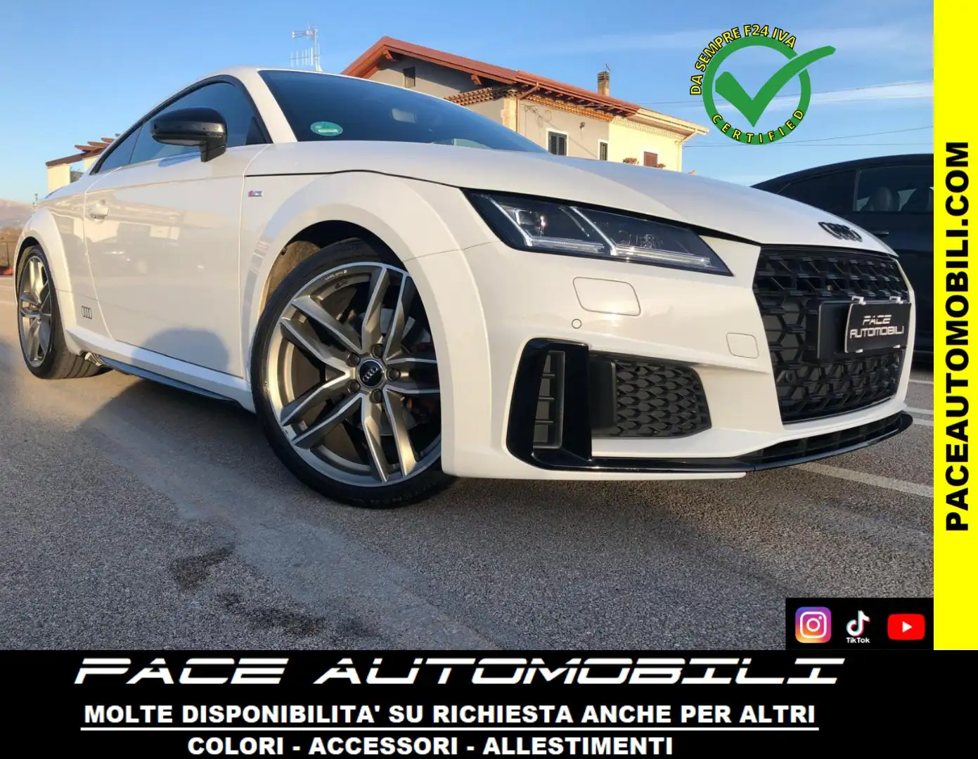 Audi TT 40 197 CV S LINE SLINE S-LINE LED PDC BLACK PACK Bianco - 1