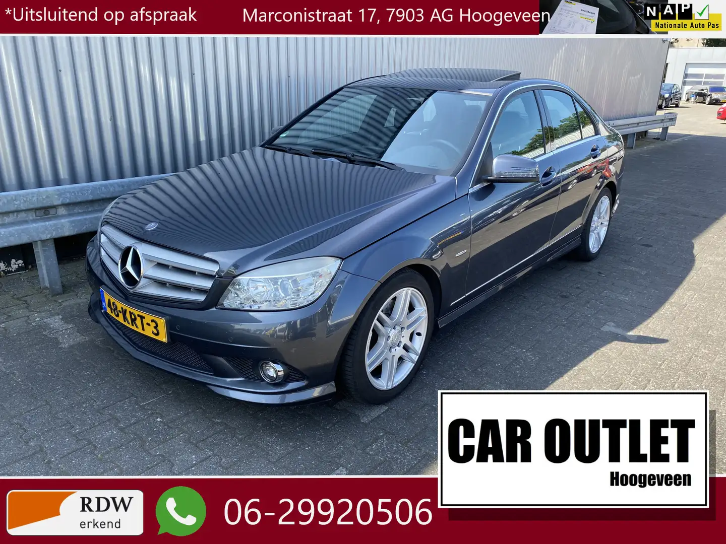 Mercedes-Benz C 350 CDI Avantgarde 135Dkm.NAP, AUTOMAAT, AMG Optiek, W Gris - 1